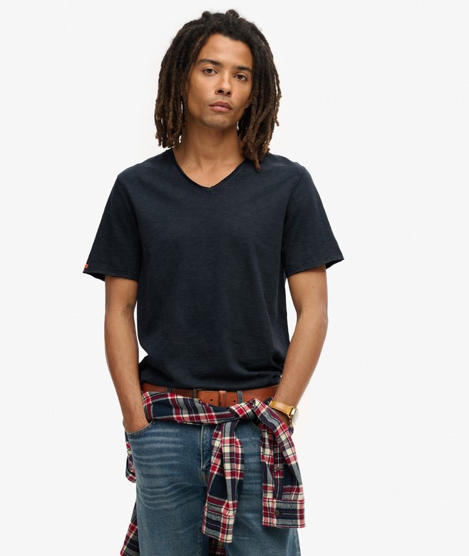 Raw Edge Slub V-Neck T-Shirt Raw Edge Slub V-Neck T-Shirt
