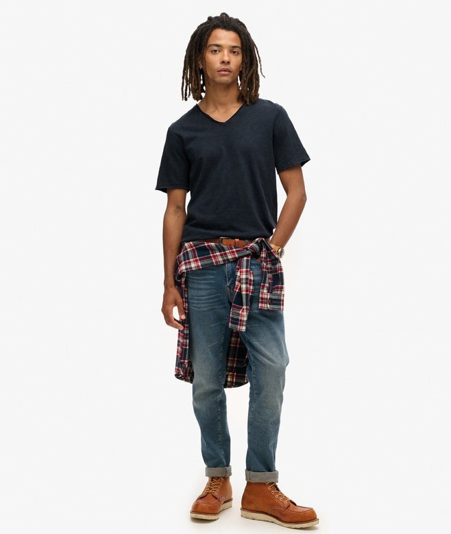 Raw Edge Slub V-Neck T-Shirt Raw Edge Slub V-Neck T-Shirt