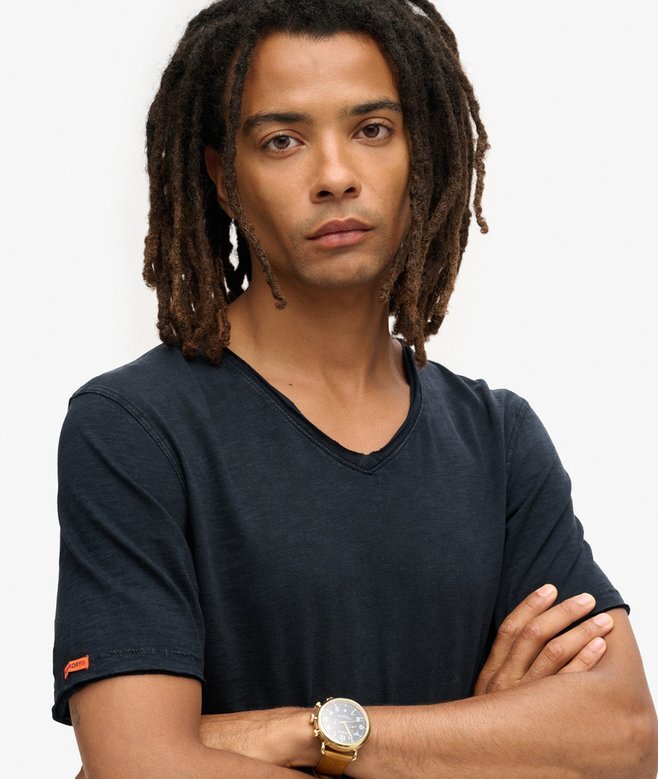 Raw Edge Slub V-Neck T-Shirt Raw Edge Slub V-Neck T-Shirt