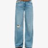 Raw Hem Wide Leg Flare Jeans
