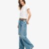 Raw Hem Wide Leg Flare Jeans