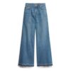 Raw Hem Wide Leg Flare Jeans