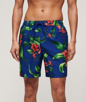 Recycled Hawaiian Print 17-Inch Swim Shorts