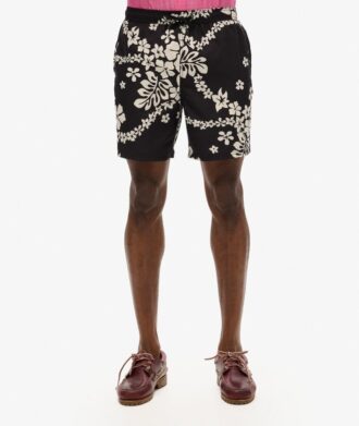 Recycled Hawaiian Print 17-Inch Swim Shorts