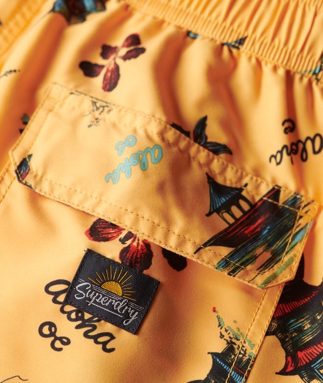 Recycled Hawaiian Print 17-Inch Swim Shorts Recycled Hawaiian Print 17-Inch Swim Shorts
