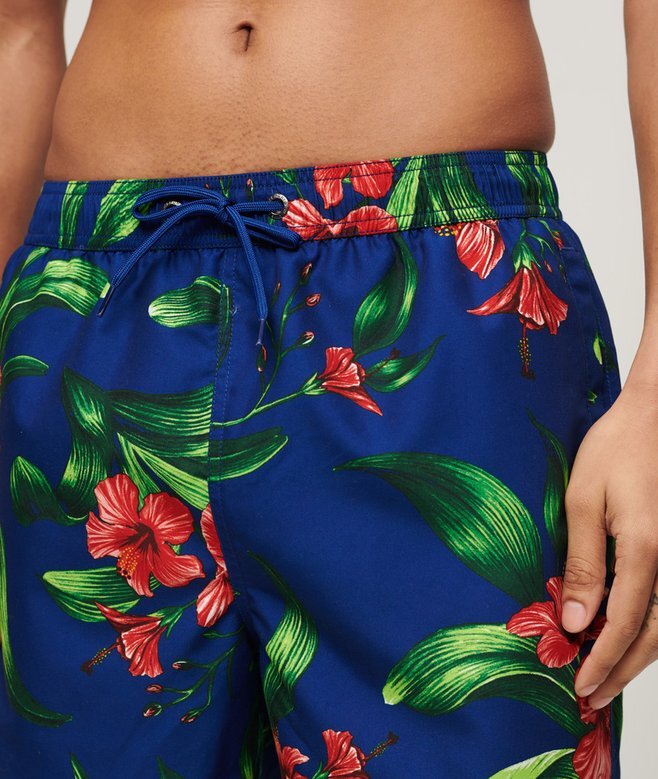 Recycled Hawaiian Print 17-Inch Swim Shorts Recycled Hawaiian Print 17-Inch Swim Shorts