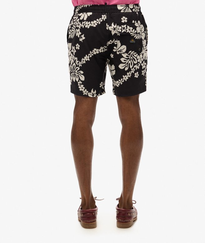 Recycled Hawaiian Print 17-Inch Swim Shorts Recycled Hawaiian Print 17-Inch Swim Shorts