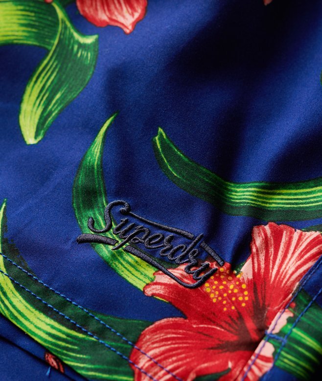 Recycled Hawaiian Print 17-Inch Swim Shorts Recycled Hawaiian Print 17-Inch Swim Shorts