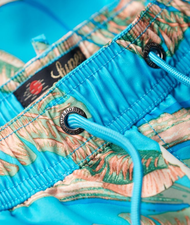 Recycled Hawaiian Print 17-Inch Swim Shorts Recycled Hawaiian Print 17-Inch Swim Shorts