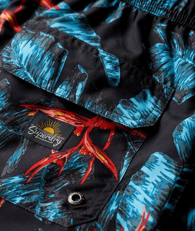 Recycled Hawaiian Print 17-Inch Swim Shorts Recycled Hawaiian Print 17-Inch Swim Shorts