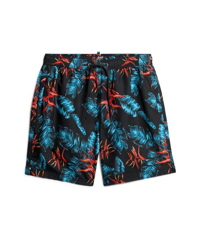 Recycled Hawaiian Print 17-Inch Swim Shorts Recycled Hawaiian Print 17-Inch Swim Shorts