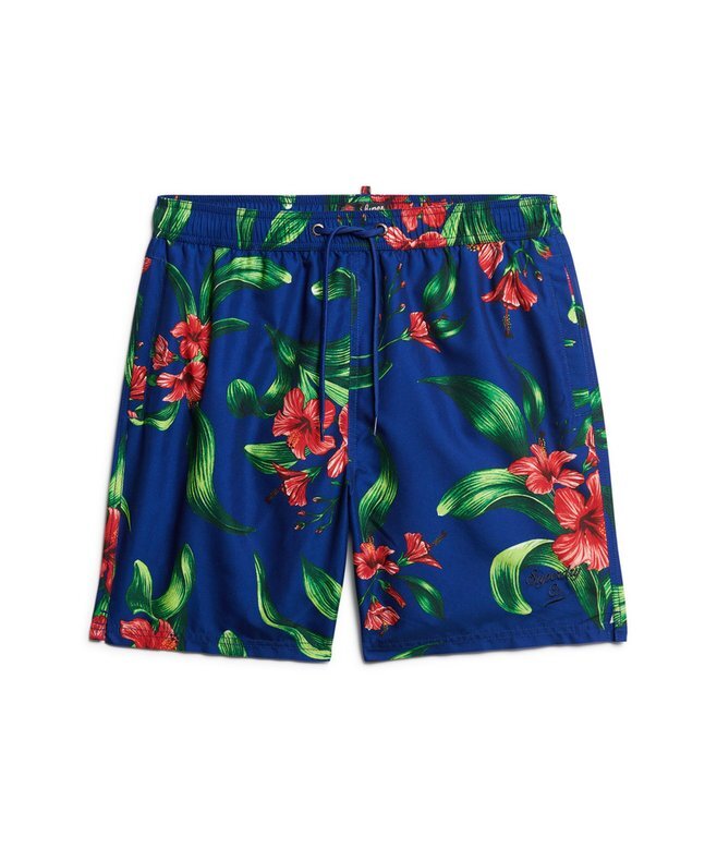 Recycled Hawaiian Print 17-Inch Swim Shorts Recycled Hawaiian Print 17-Inch Swim Shorts