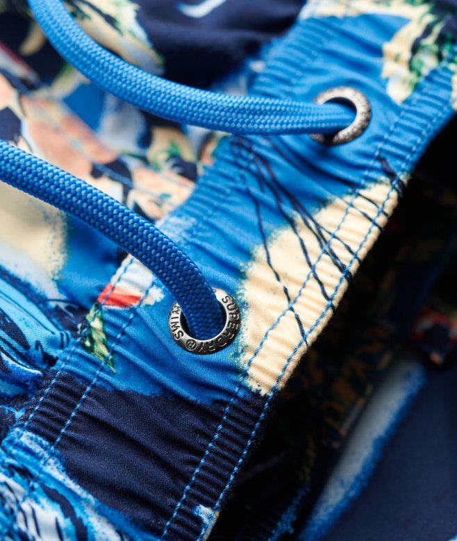 Recycled Hawaiian Print 17-Inch Swim Shorts Recycled Hawaiian Print 17-Inch Swim Shorts