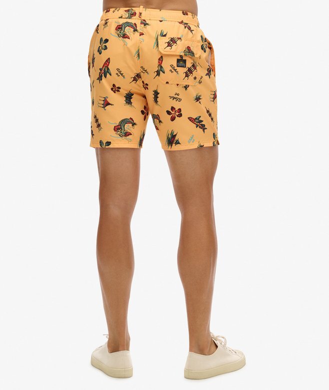 Recycled Hawaiian Print 17-Inch Swim Shorts Recycled Hawaiian Print 17-Inch Swim Shorts