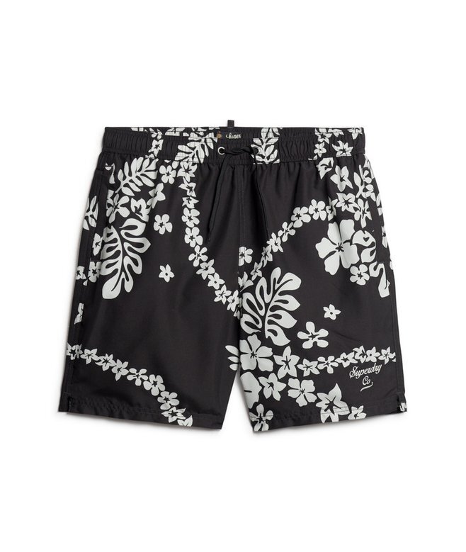 Recycled Hawaiian Print 17-Inch Swim Shorts Recycled Hawaiian Print 17-Inch Swim Shorts