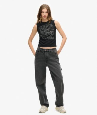 Retro Embellished Slim Vest Top