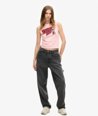 Retro Embellished Slim Vest Top