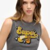 Retro Embellished Slim Vest Top Retro Embellished Slim Vest Top