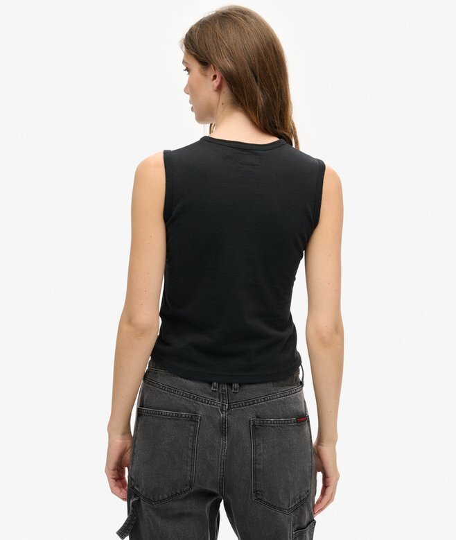 Retro Embellished Slim Vest Top Retro Embellished Slim Vest Top