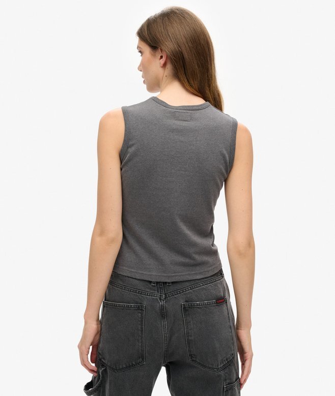 Retro Embellished Slim Vest Top Retro Embellished Slim Vest Top