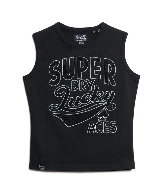 Retro Embellished Slim Vest Top Retro Embellished Slim Vest Top