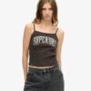 Retro Rocker Graphic Rib Cami Top Retro Rocker Graphic Rib Cami Top