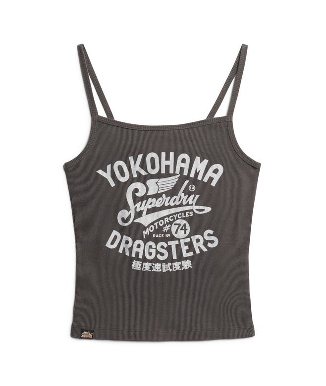 Retro Rocker Graphic Rib Cami Top Retro Rocker Graphic Rib Cami Top