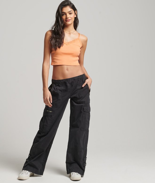 Rib Lace Trim Cami Top Rib Lace Trim Cami Top
