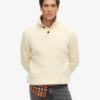 Ribbed Half Button Jumper