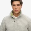 Ribbed Half Button Jumper