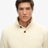 Ribbed Half Button Jumper