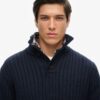 Ribbed Half Button Jumper