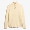 Ribbed Half Button Jumper