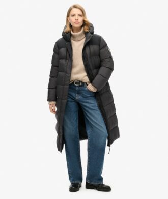 Rip-Stop Longline Puffer Coat