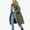 Rip-Stop Longline Puffer Coat