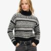 Roll Neck Crop Knit Jumper