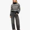 Roll Neck Crop Knit Jumper