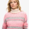 Roll Neck Crop Knit Jumper