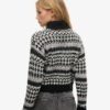 Roll Neck Crop Knit Jumper