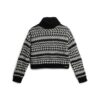Roll Neck Crop Knit Jumper