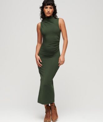 Ruched Jersey Midi Dress