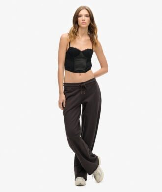 Satin and Mesh Lace Corset Top