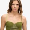 Satin and Mesh Lace Corset Top