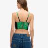 Satin Floral Embroidered Corset Top Satin Floral Embroidered Corset Top