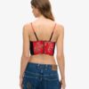Satin Floral Embroidered Corset Top Satin Floral Embroidered Corset Top