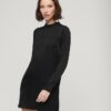 Satin Mock Neck Mini Dress Satin Mock Neck Mini Dress