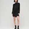 Satin Mock Neck Mini Dress Satin Mock Neck Mini Dress