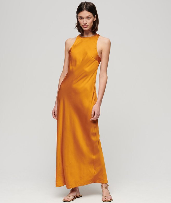 Satin Racer Midi Dress Satin Racer Midi Dress