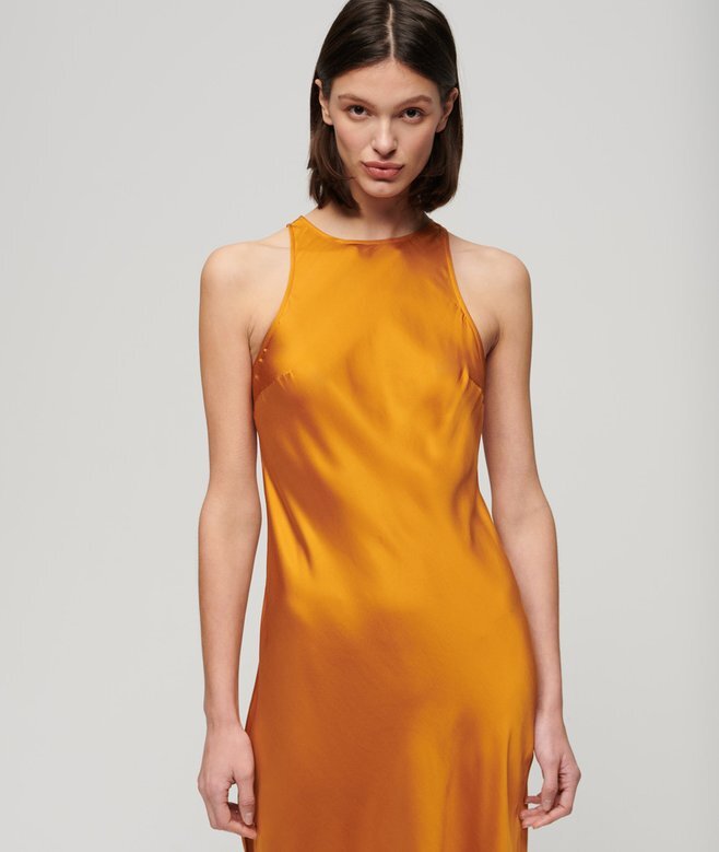 Satin Racer Midi Dress Satin Racer Midi Dress