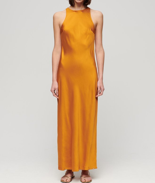 Satin Racer Midi Dress Satin Racer Midi Dress